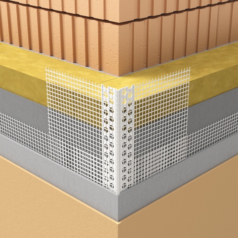 Ache Pvc Perfil PVC com Rede Angulo Boleado 10x15 (I)
